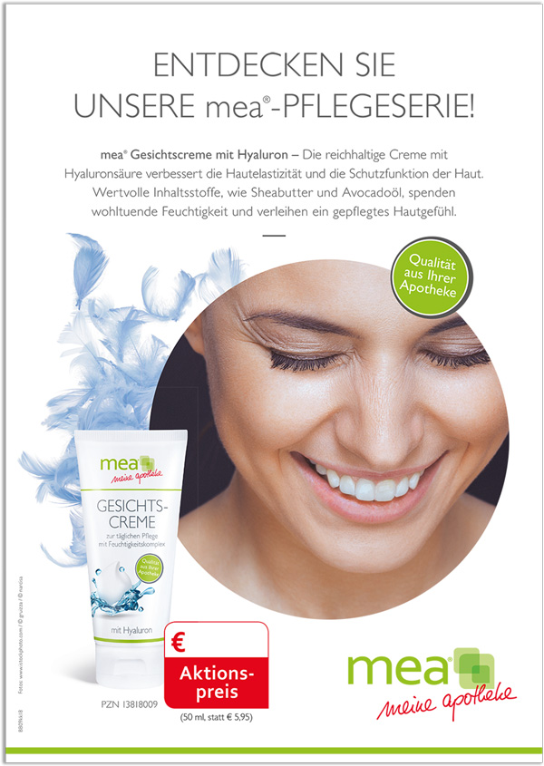 mea Pflegeserie-Plakat