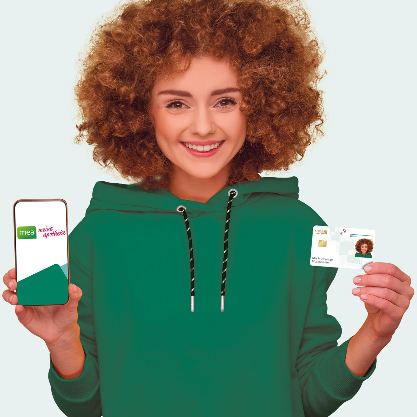 mea-card01 Mädchen mit Mea App und Card